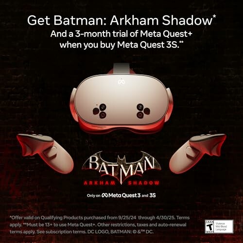 Batman: Arkham Shadow promotion with Meta Quest headset offer