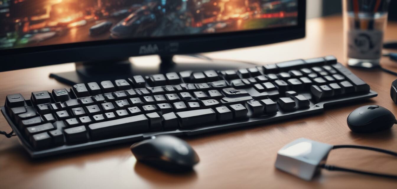 Gaming Keyboard and Mouse on a Desk