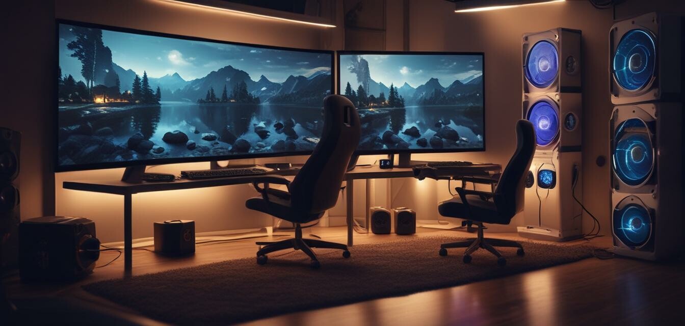 Gaming Setup with High-Performance Headset