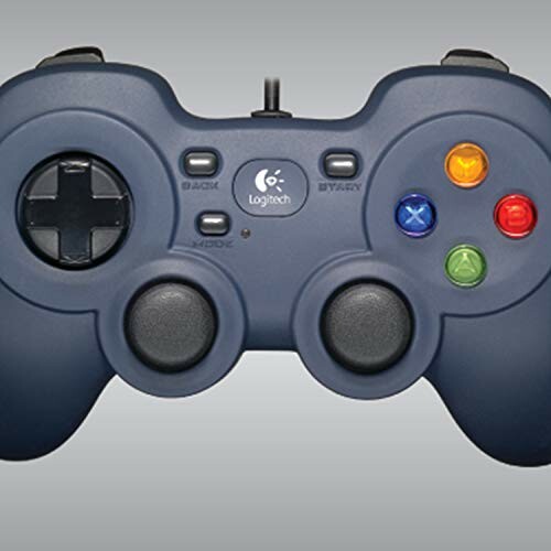 Logitech game controller with buttons and joysticks