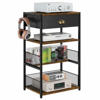4-Tier AV Media Stand with Drawer